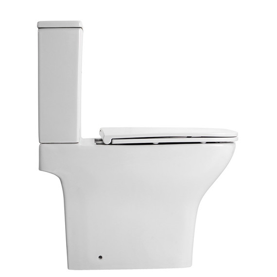 Унитаз напольный безободковый Aquatek Леон Квадро AQ2788T-00 с тонкой крышкой микролифт (система смыва Торнадо) - фото 7