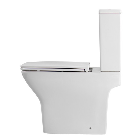 Унитаз напольный безободковый Aquatek Леон Квадро AQ2788T-00 с тонкой крышкой микролифт (система смыва Торнадо) - фото 6