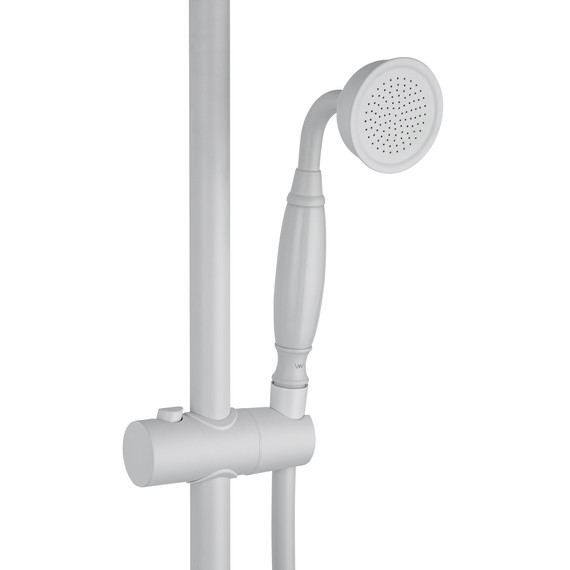 Душевая стойка с термостатом Wonzon & Woghand Retro WW-B3041-MW, белый матовый - фото 6
