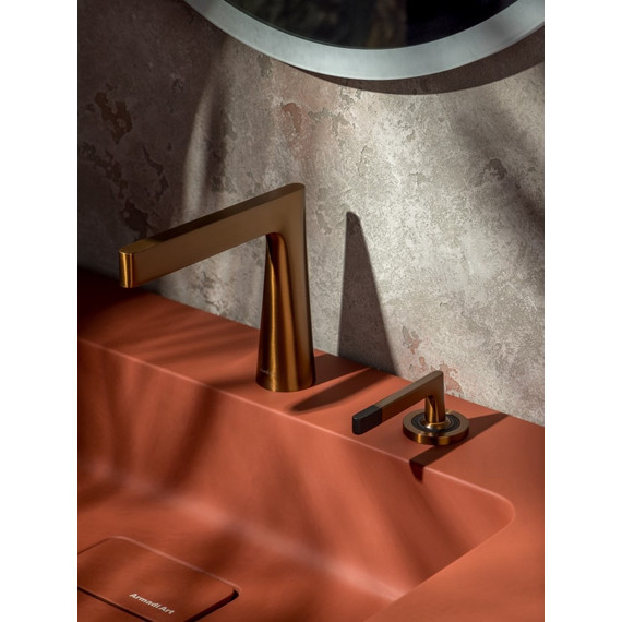 Смеситель для раковины Boheme Duo 161-CB, брашированная медь - фото 2