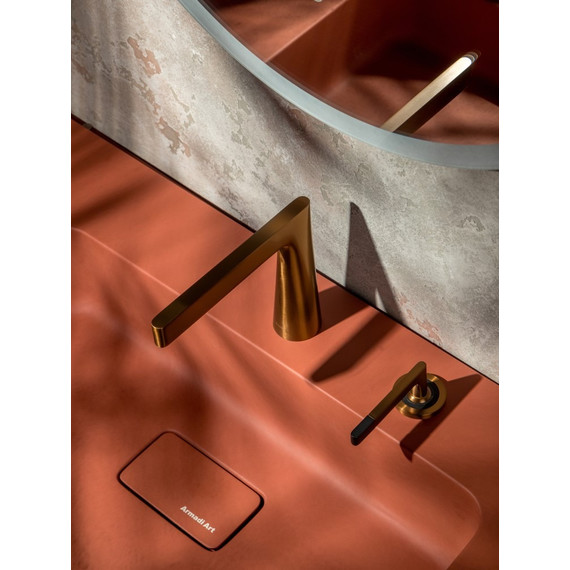 Смеситель для раковины Boheme Duo 161-CB, брашированная медь - фото 4