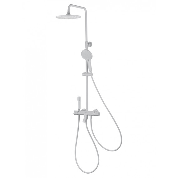 Душевая стойка с термостатом Wonzon & Woghand The one WW-B3094-MW, белый матовый - фото 