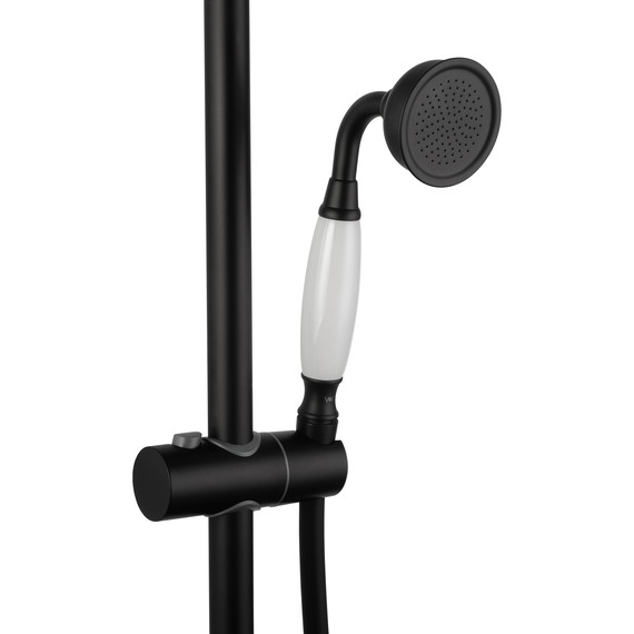 Душевая стойка с термостатом Wonzon & Woghand Retro WW-B3041-MB, чёрный матовый - фото 6