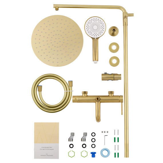 Душевая стойка Wonzon & Woghand Stick WW-88739017-BG, золото брашированное - фото 7