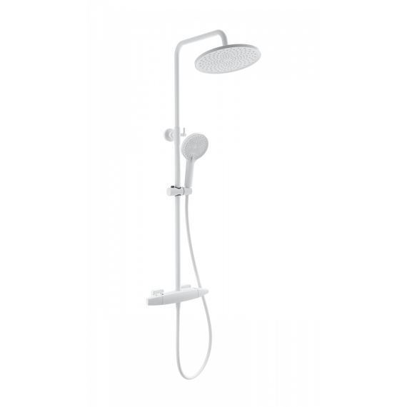 Душевая стойка с термостатом Wonzon & Woghand Neo WW-B3035-A1-MW, белый матовый - фото 