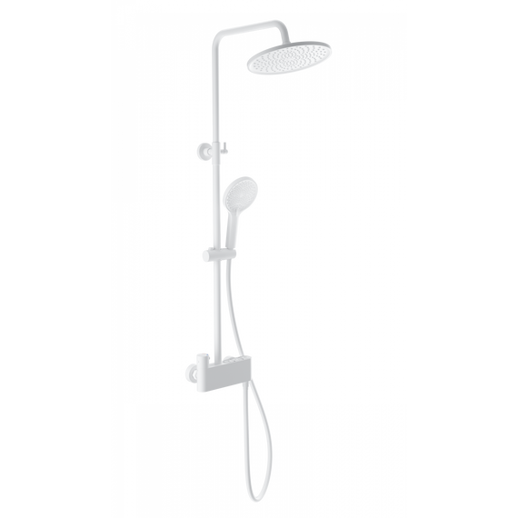 Душевая стойка с термостатом Wonzon & Woghand Muse WW-B3110-MW, белый матовый - фото 