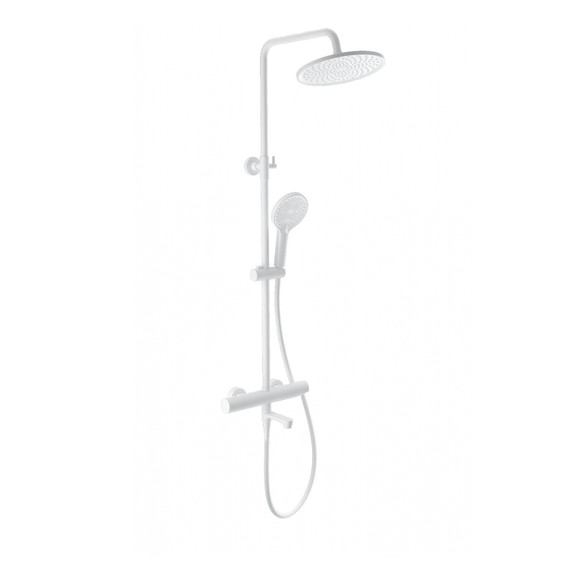 Душевая стойка с термостатом Wonzon & Woghand WW-B3069-MW, белый матовый - фото 