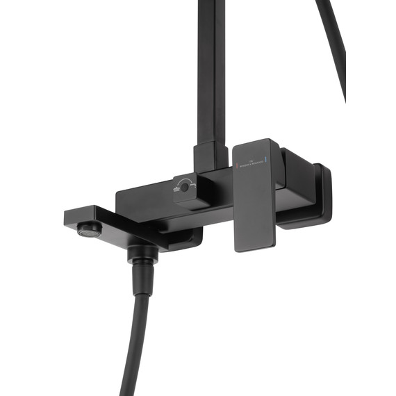 Душевая стойка Wonzon & Woghand Cube 2.0 WW-88047068-MB, чёрный матовый - фото 4