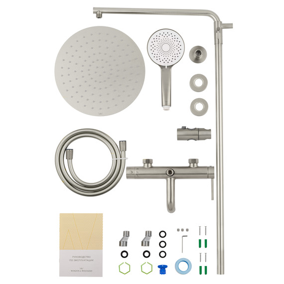 Душевая стойка Wonzon & Woghand Stick WW-88739017-BN, никель брашированный - фото 7