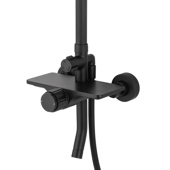 Душевая стойка Wonzon & Woghand Click WW-N3S962-MB, чёрный матовый - фото 2