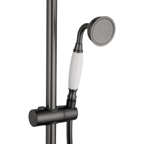 Душевая стойка с термостатом Wonzon & Woghand Retro WW-B3041-BGG, тёмный графит брашированный - фото 6