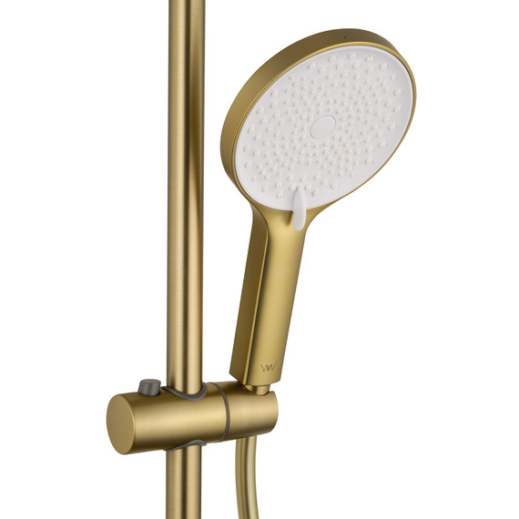 Душевая стойка с термостатом Wonzon & Woghand The one WW-B3094-BG, золото брашированное - фото 7