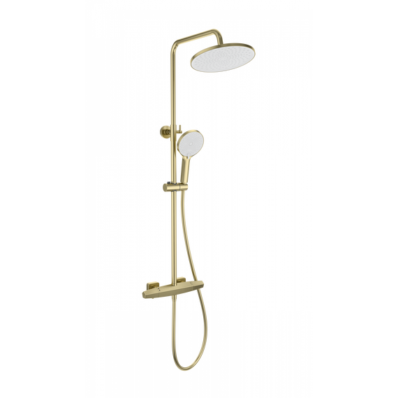 Душевая стойка с термостатом Wonzon & Woghand Neo WW-B3045-A-BG, золото брашированное - фото 
