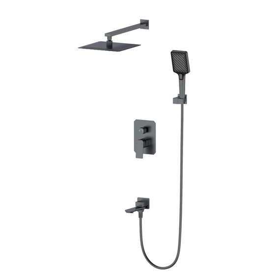 Душевая система для ванны Wonzon & Woghand Diamond WW-88939011-BGM, тёмный графит брашированный - фото 
