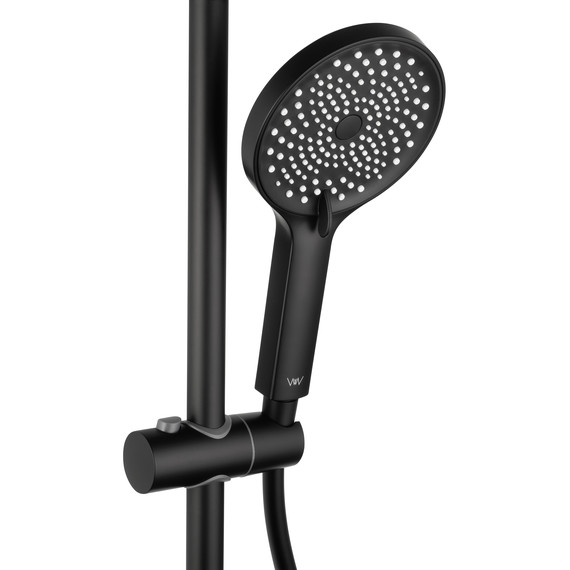 Душевая стойка с термостатом Wonzon & Woghand The one WW-B3094-MB, чёрный матовый - фото 7