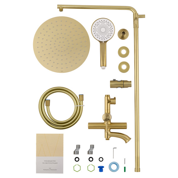 Душевая стойка Wonzon & Woghand Tor WW-88047073-BG, золото брашированное - фото 7