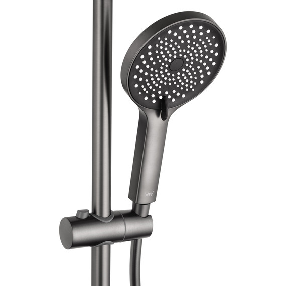 Душевая стойка с термостатом Wonzon & Woghand The one WW-B3094-BGG, тёмный графит брашированный - фото 4