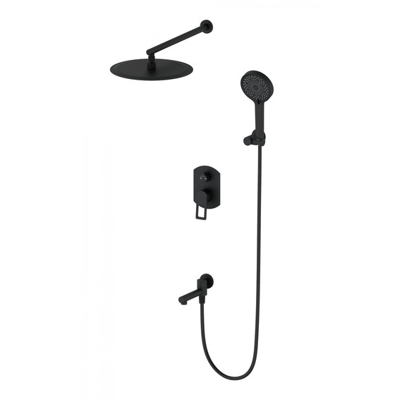 Душевая система для ванны Wonzon & Woghand Frame WW-88939010-MB, чёрный матовый - фото 