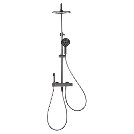 Душевая стойка с термостатом Wonzon & Woghand The one WW-B3094-BGG, тёмный графит брашированный - фото 6