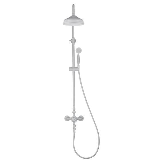 Душевая стойка с термостатом Wonzon & Woghand Retro WW-B3041-MW, белый матовый - фото 2