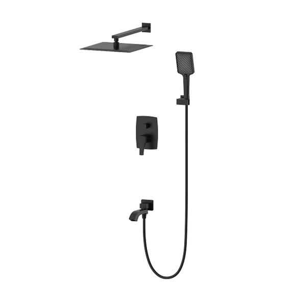 Душевая система для ванны Wonzon & Woghand Flex WW-88939072-MB, чёрный матовый - фото 