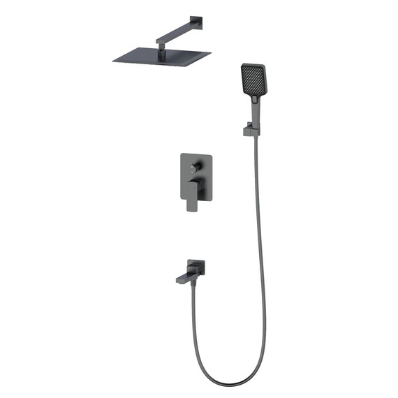 Душевая система для ванны Wonzon & Woghand Edge WW-88939003-BGM, тёмный графит брашированный - фото 