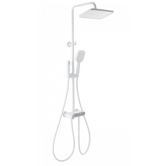 Душевая стойка с термостатом Wonzon & Woghand Muse WW-B3112-MW, белый матовый - фото 