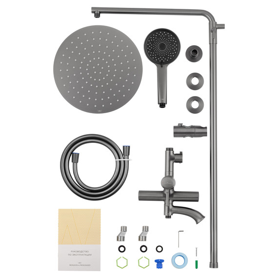 Душевая стойка Wonzon & Woghand Tor WW-88047073-BGM, тёмный графит брашированный - фото 7