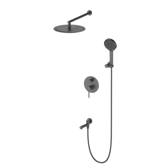 Душевая система для ванны Wonzon & Woghand Stick WW-88939017-BGM, тёмный графит брашированный - фото 