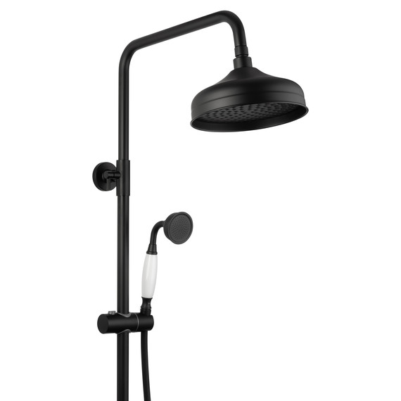 Душевая стойка с термостатом Wonzon & Woghand Retro WW-B3041-MB, чёрный матовый - фото 5