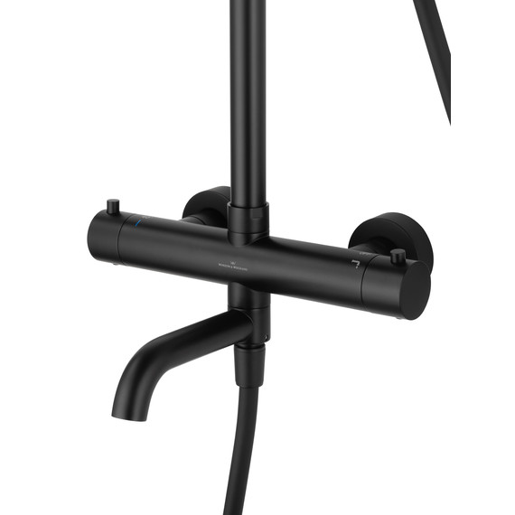Душевая стойка с термостатом Wonzon & Woghand Stick WW-88739903-MB, чёрный матовый - фото 3