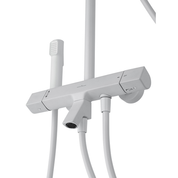 Душевая стойка с термостатом Wonzon & Woghand The one WW-B3094-MW, белый матовый - фото 4