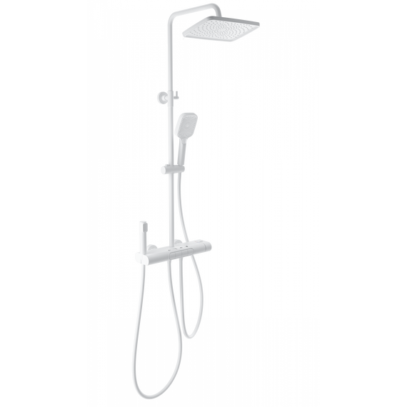 Душевая стойка с термостатом Wonzon & Woghand Muse WW-B4129-MW, белый матовый - фото 