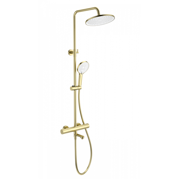 Душевая стойка с термостатом Wonzon & Woghand WW-B3069-BG, золото брашированное - фото 