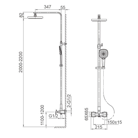 Душевая стойка Wonzon & Woghand Shakespeare WW-654602-CR - фото 8