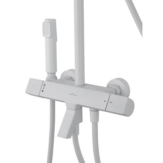 Душевая стойка с термостатом Wonzon & Woghand The one WW-B3094-MW, белый матовый - фото 3