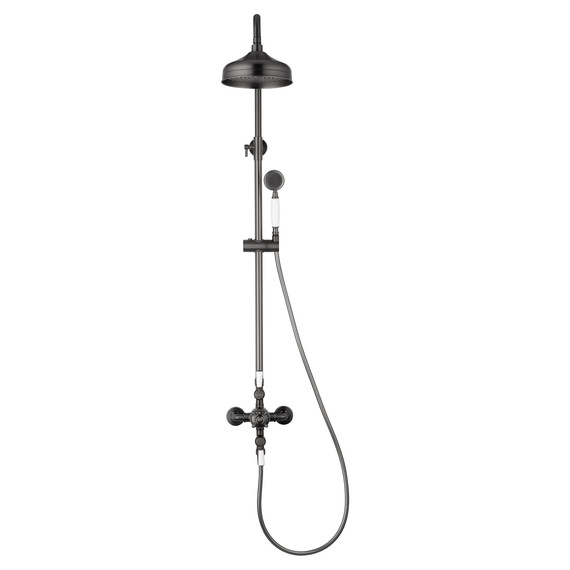 Душевая стойка с термостатом Wonzon & Woghand Retro WW-B3041-BGG, тёмный графит брашированный - фото 2