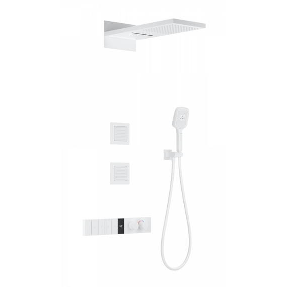 Душевая система для душа с термостатом Wonzon & Woghand WW-D4538-A-MW, белый матовый - фото 