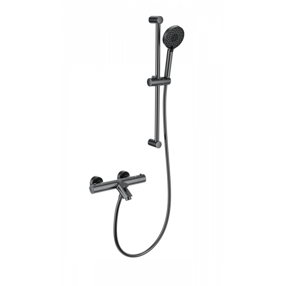 Смесители для ванны с термостатом Wonzon & Woghand WW-C2002-A-BGG, тёмный графит - фото 