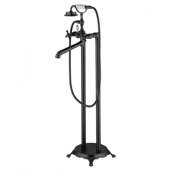 Смеситель для ванны напольный Wonzon & Woghand Retro WW-88649020-BGM, тёмный графит - фото 