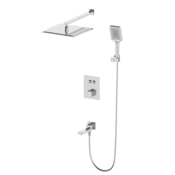 Душевая система для ванны с термостатом Wonzon & Woghand WW-88929003-BN, никель брашированный - фото 