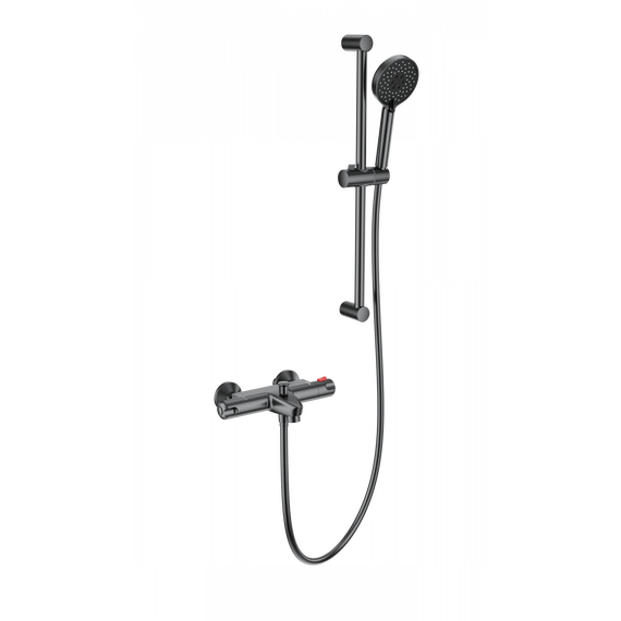 Смесители для ванны с термостатом Wonzon & Woghand WW-C2001-A-BGG, тёмный графит - фото 