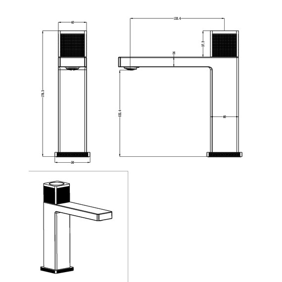 Смеситель для раковины электронный Boheme Quad 159-CB, брашированная медь - фото 2