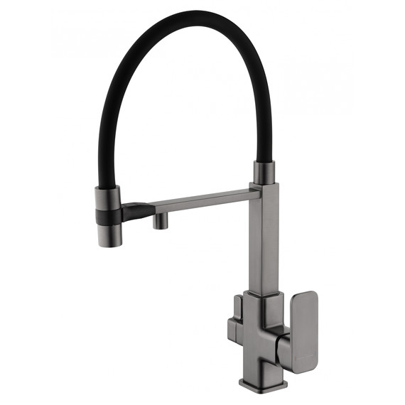 Смесители для кухни Wonzon & Woghand WW-88458012-BGM, тёмный графит - фото 