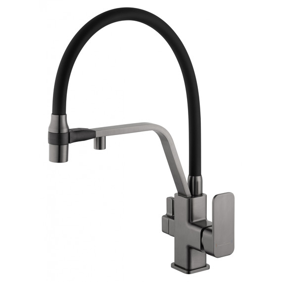 Смесители для кухни Wonzon & Woghand WW-88458013-BGM, тёмный графит - фото 
