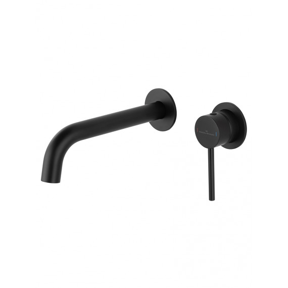 Смеситель для раковины настенный Wonzon & Woghand Stick WW-88869017-MB (со скрытой частью) чёрный - фото 