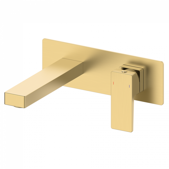 Смеситель для раковины настенный Wonzon & Woghand Cube 2.0 WW-88869068-BG (со скрытой частью) золото - фото 