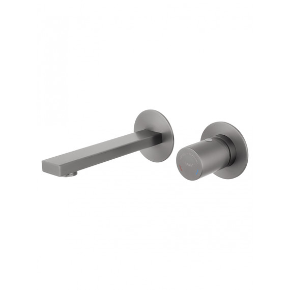 Смеситель для раковины настенный Wonzon & Woghand WW-105-BGG (со скрытой частью) тёмный графит - фото 