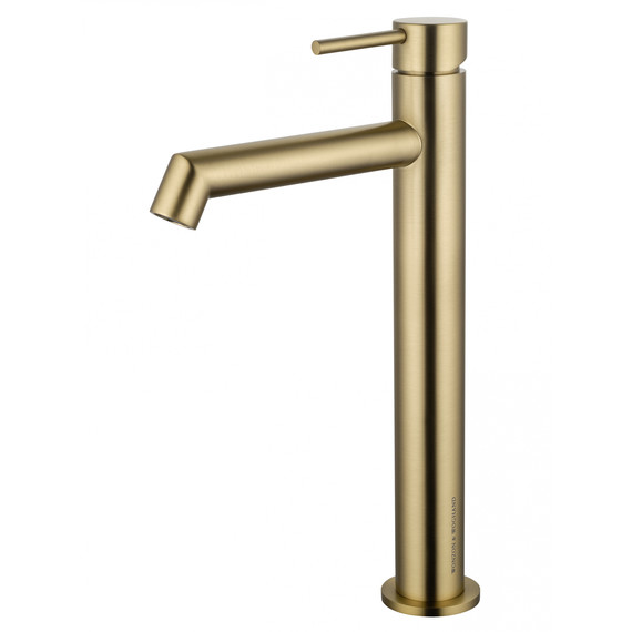 Смеситель для раковины высокий Wonzon & Woghand WW-H1064-BG, золото - фото 