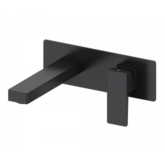 Смеситель для раковины настенный Wonzon & Woghand Cube 2.0 WW-88869068-MB (со скрытой частью) чёрный - фото 